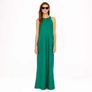 J.Crew Linen Green Maxidress